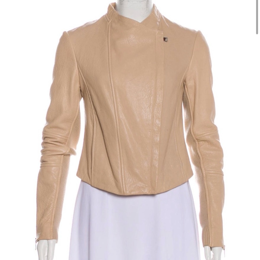 Vince Tan Leather Jacket